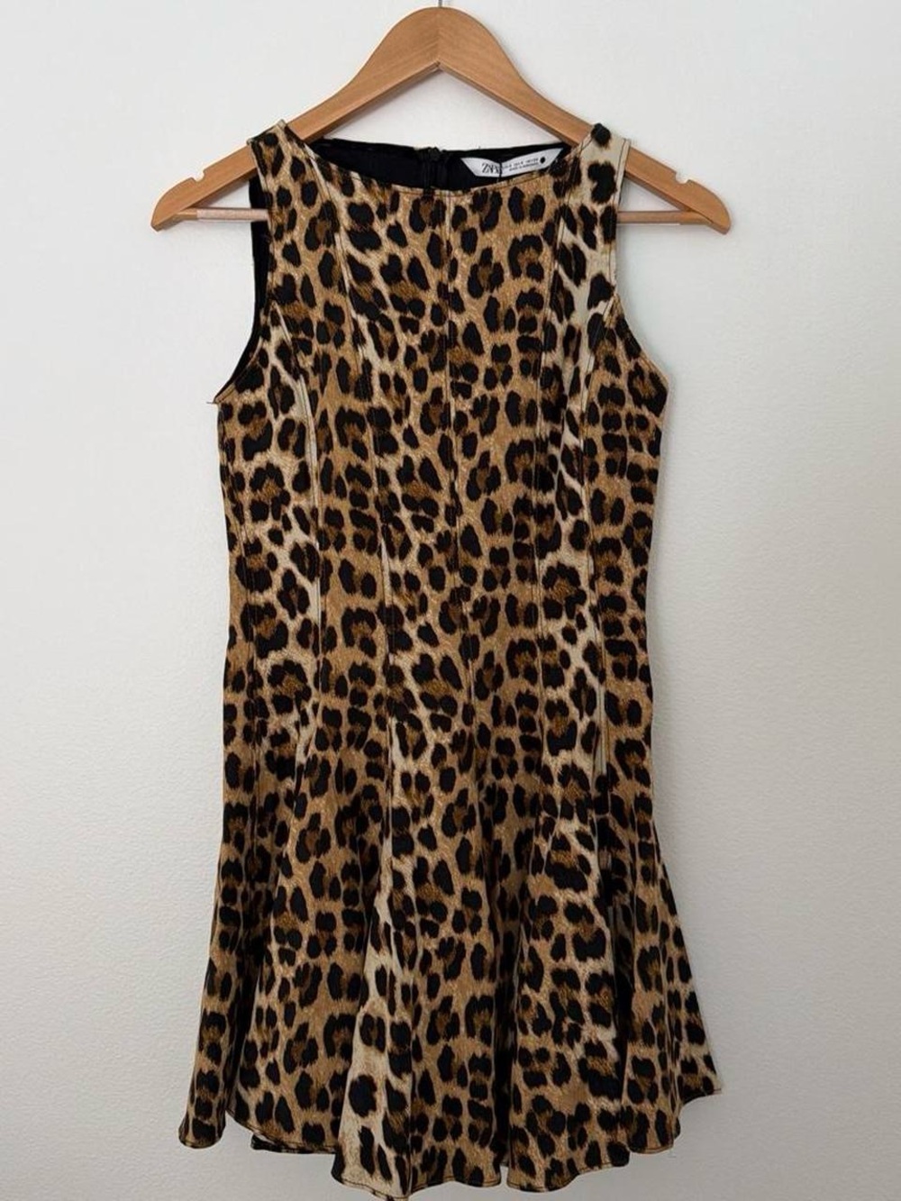 Zara Brown and Black Leopard Print Dress